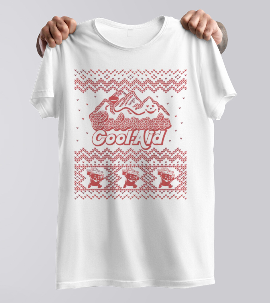 Colorado Cool-Aid Festive Sweater Design With Mountains And Smiling Pitcher T-Shirt