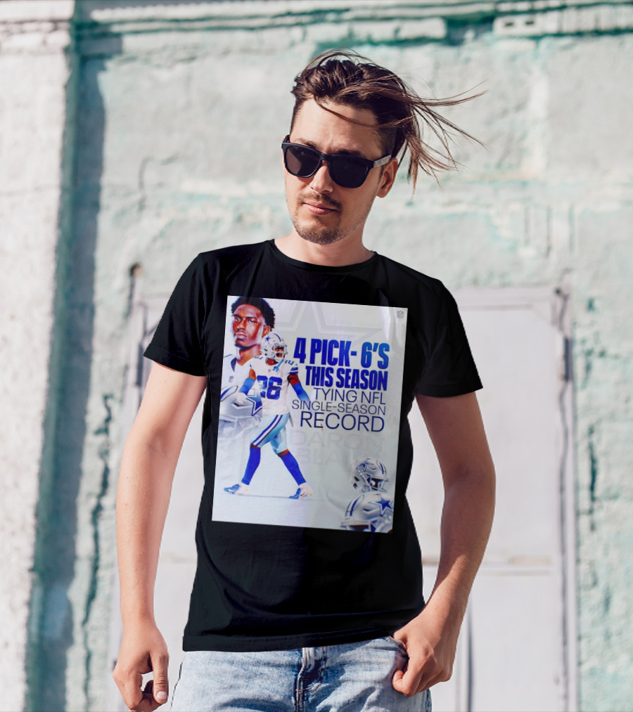 DaRon Bland 4 Pick-6's Tying NFL Single-Season Record Cowboys T-Shirt