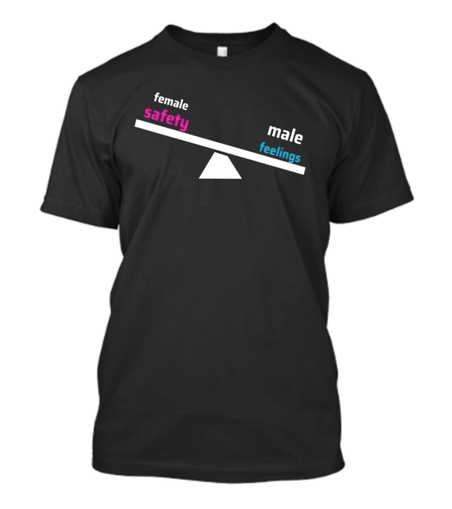 Female Safety Male Feelings Seesaw Balance T-Shirt