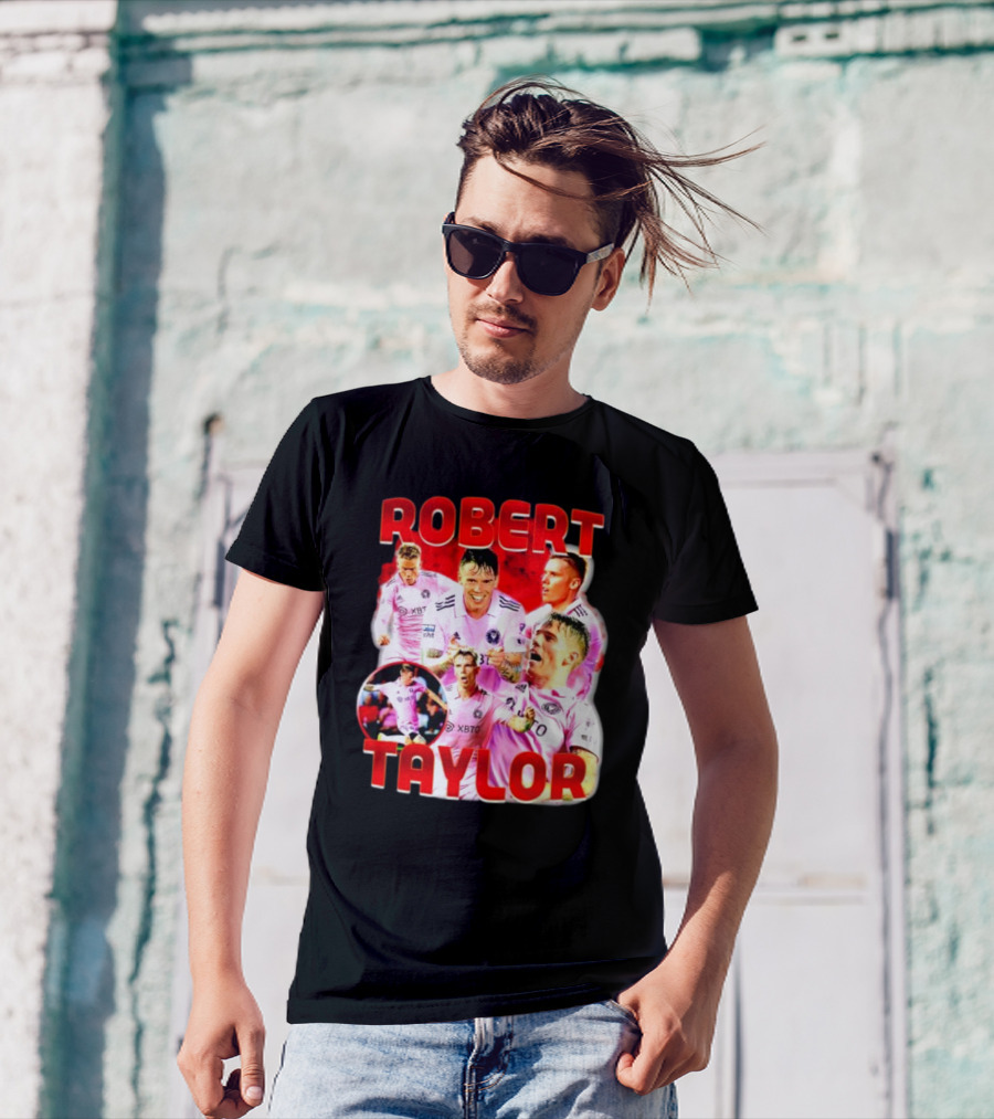Robert Taylor Inter Miami CF Bootleg Style Collage T-Shirt