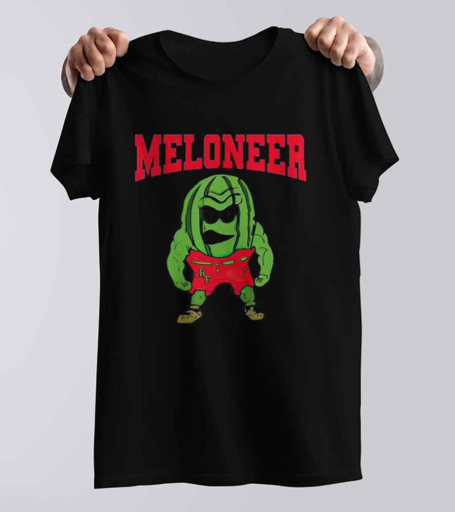 Rocky Ford Meloneer RF Green Character In Red Shorts T-Shirt