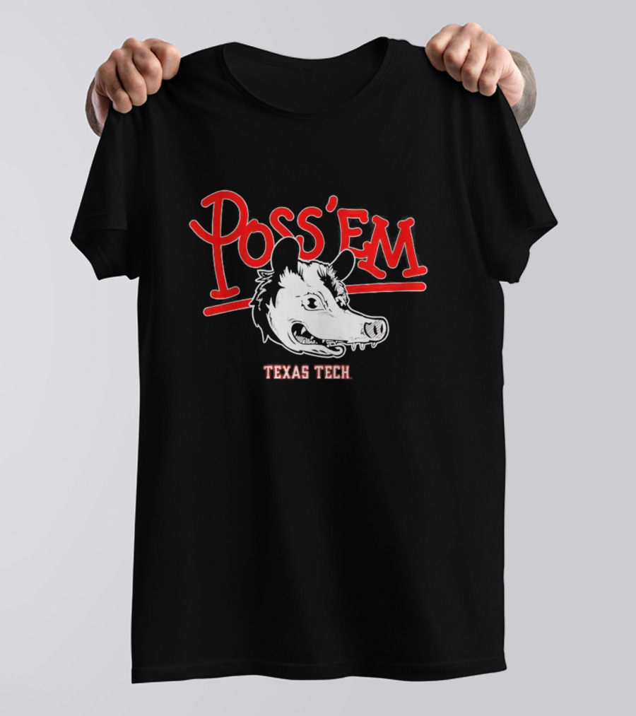 Texas Tech Poss 'Em Rally Possum Football T-Shirt