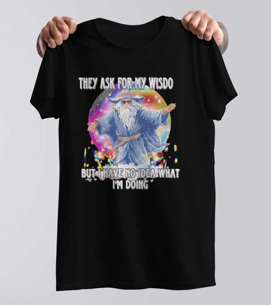 They Ask For My Wisdom But I Have No Idea What I'm Doing Wizard T-Shirt