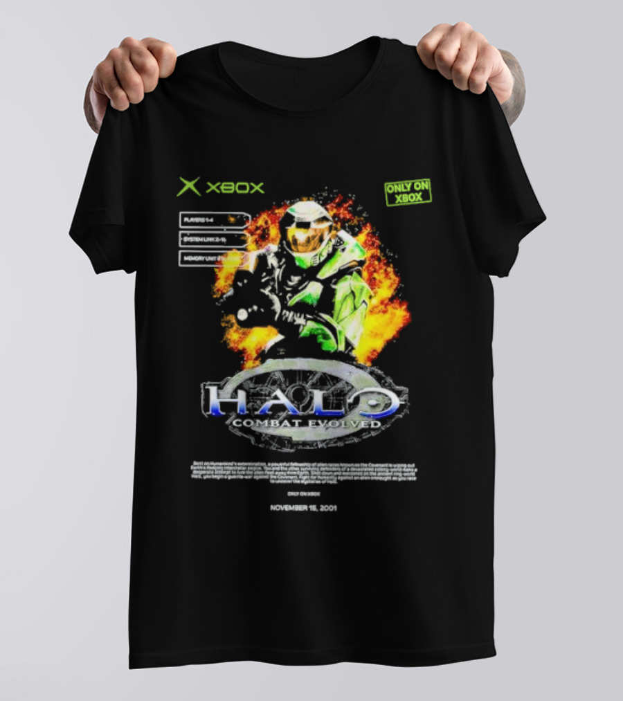Xbox Halo Combat Evolved Only On Xbox November 15 2001 T-Shirt