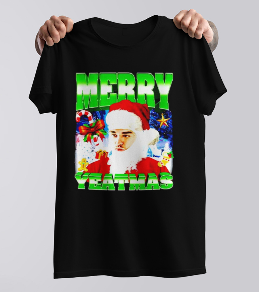 Merry Yeatmas Yeat Rapper Christmas Santa Claus Holiday T-Shirt