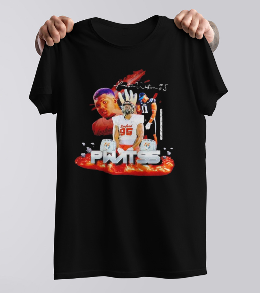 Preston Watson Pwat 95 Football Collage Player 95 Gridiron Dreams T-Shirt