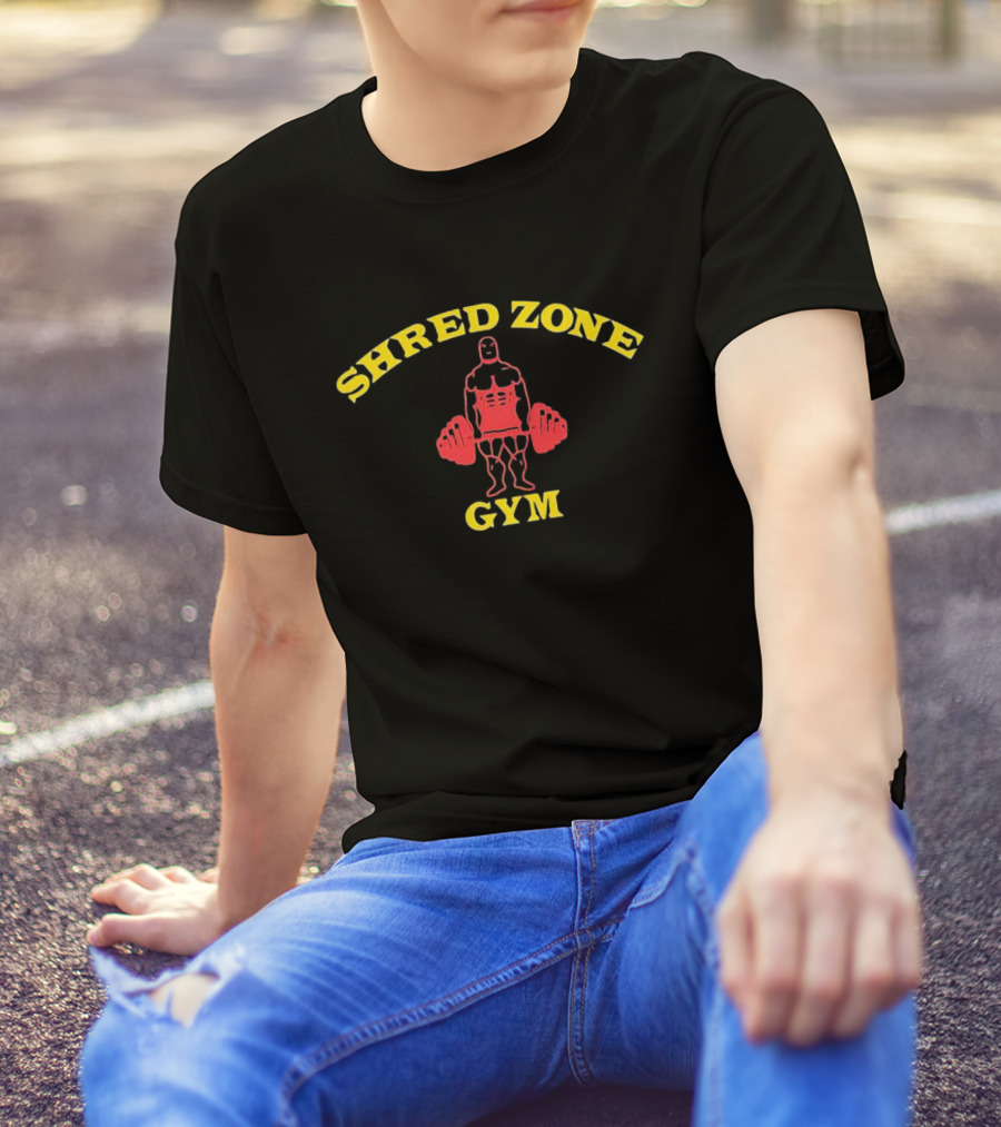 Shred Zone Gym Muscle Bodybuilder Fitness T-Shirt
