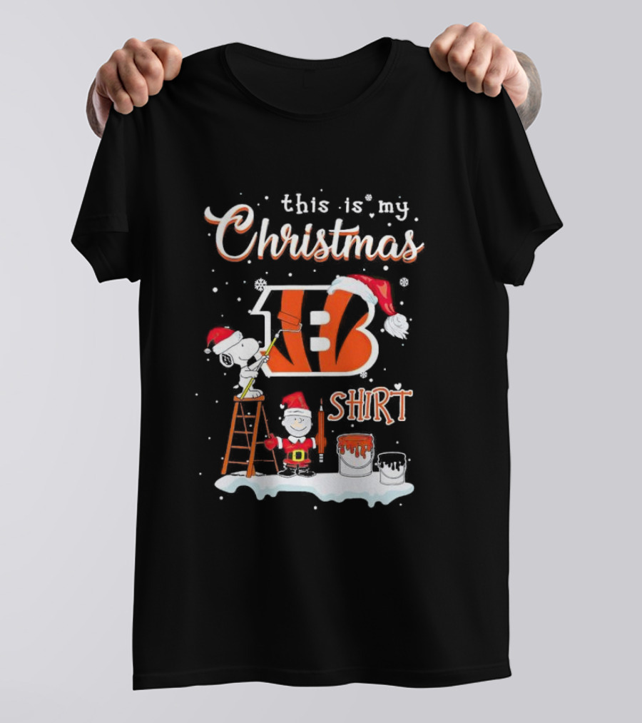 This Is My Christmas Snoopy And Charlie Brown Cincinnati Bengals T-Shirt