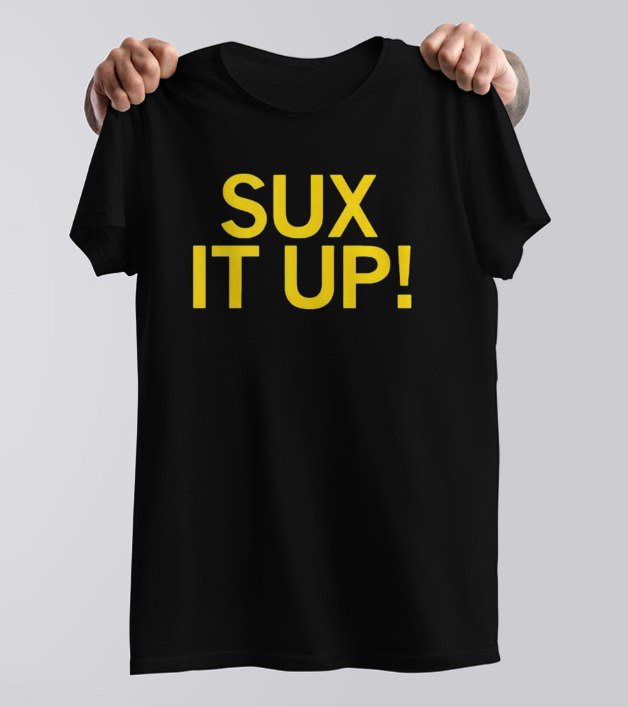 Sux It Up Bold Yellow Text This Is Wine Entertainment  T-Shirt