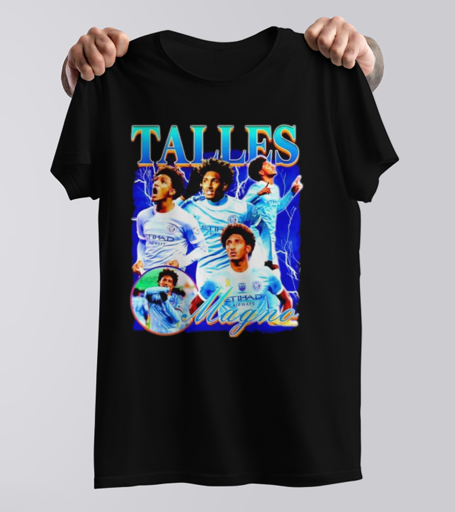 Talles Magno Etihad Airways Lightning Soccer Montage T-Shirt