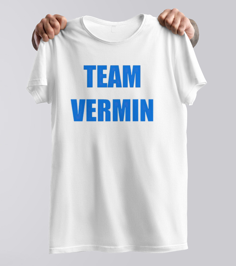 Team Vermin Bold Blue Text T-Shirt