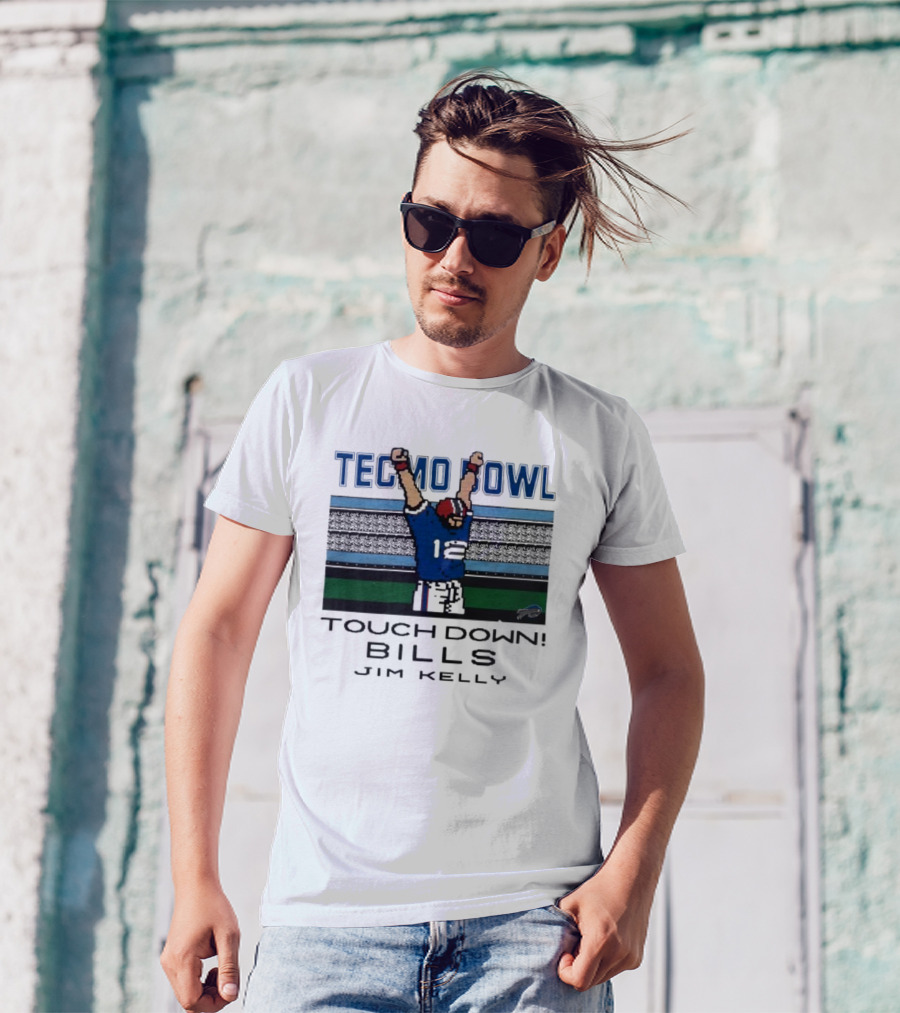 Tecmo Bowl Touch Down Bills Jim Kelly T-Shirt