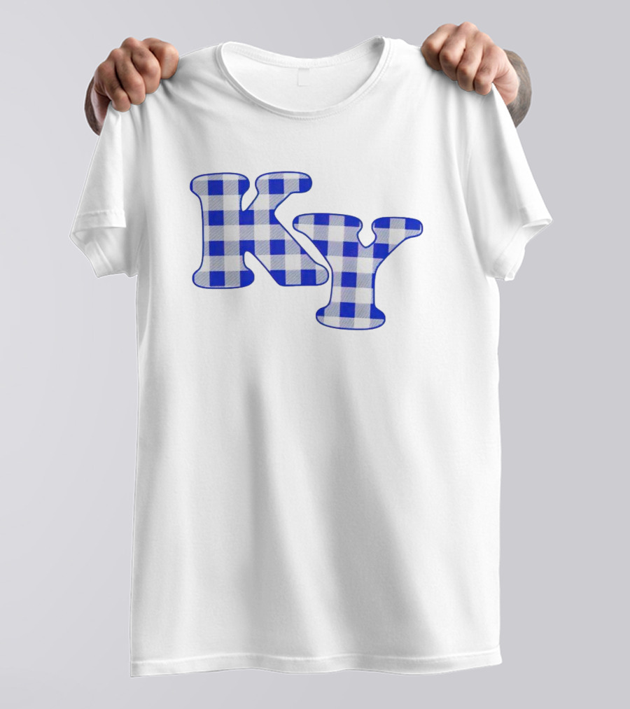 KY Blue Buffalo Plaid Pattern Kentucky T-Shirt
