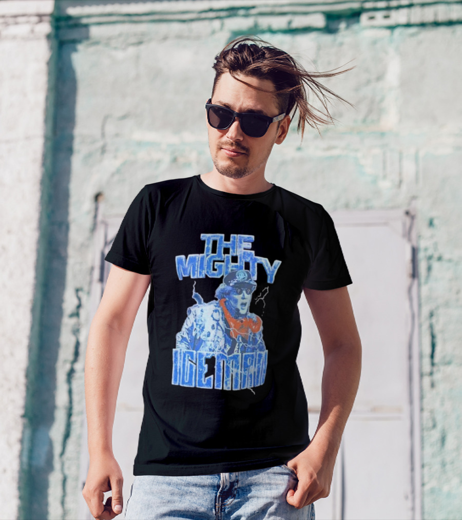 The Mighty Ice Man Electrifying Blue Lightning T-Shirt