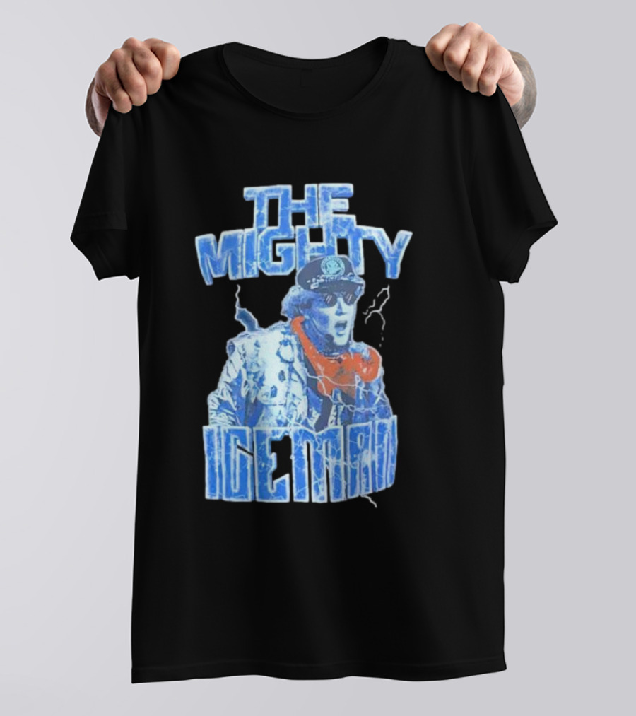 The Mighty Ice Man Electrifying Blue Lightning T-Shirt