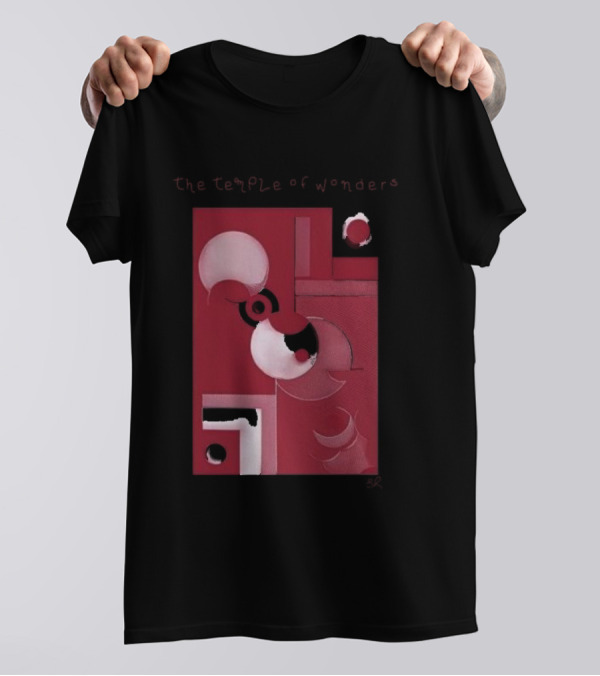 The Temple Of Wonders Abstract Geometric Red Circles And Shapes T-Shirt