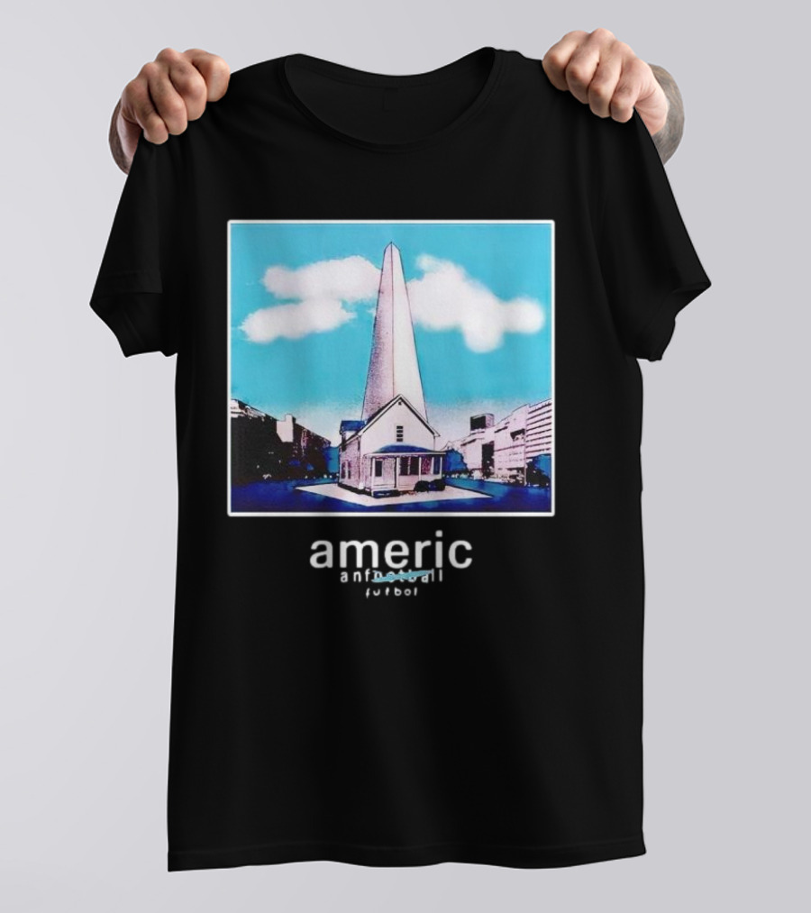 Americ Anfootball Futbol House And Obelisk Cityscape T-Shirt