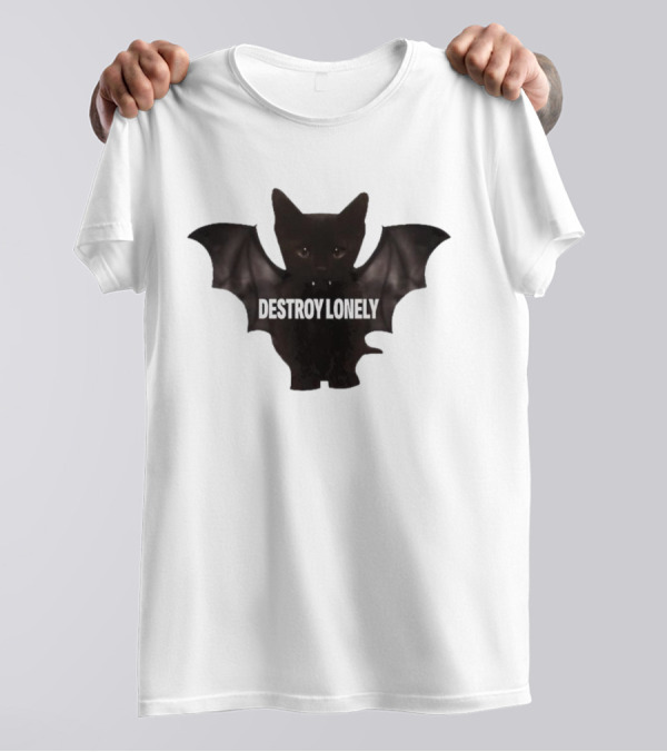 Destroy Lonely Bat Cat Kitten T-Shirt