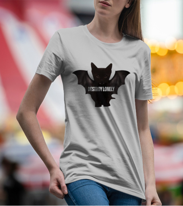 Destroy Lonely Bat Cat Kitten T-Shirt