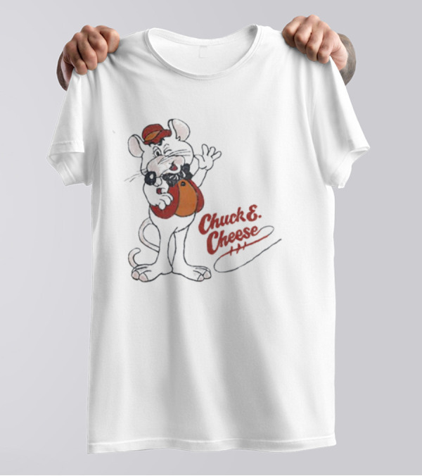 Chuck E Cheese Retro Character Outline T-Shirt