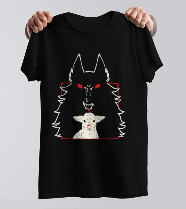 Duplicity By Morsusmania Wolf And Lamb Duality T-Shirt