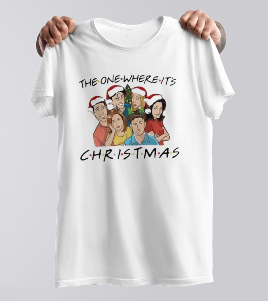 Friends TV Show Characters Christmas Special The One Where It's Christmas T-Shirt