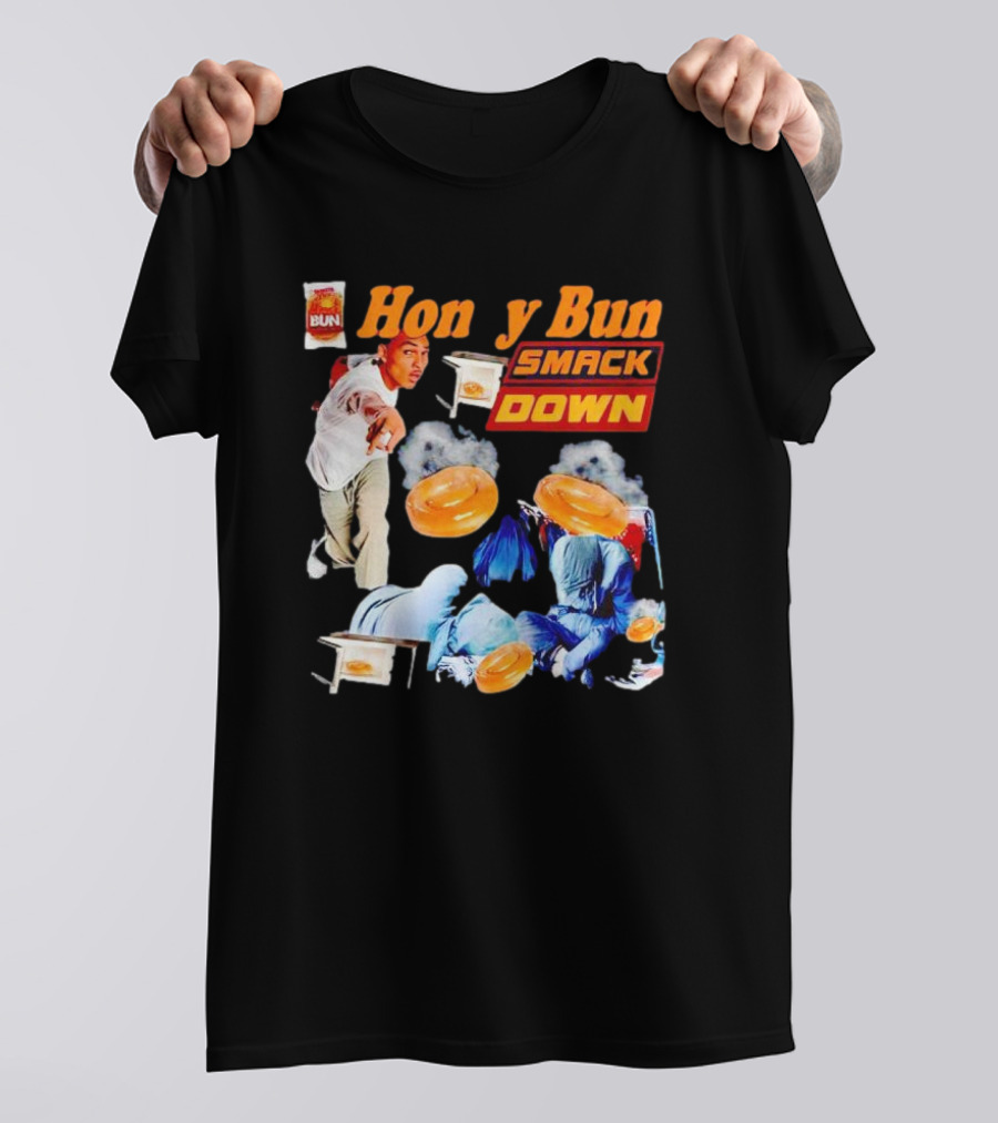 Honey Bun Smackdown Action Scene With Fighting Moves And Buns T-Shirt