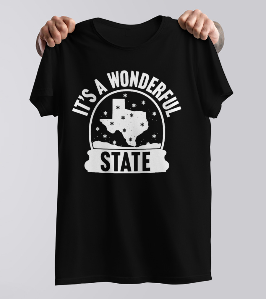 It's A Wonderful State Texas Snow Globe Holiday T-Shirt