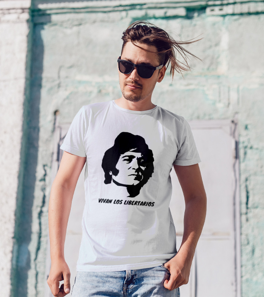 Vivan Los Libertarios Libertarian Iconic Face T-Shirt