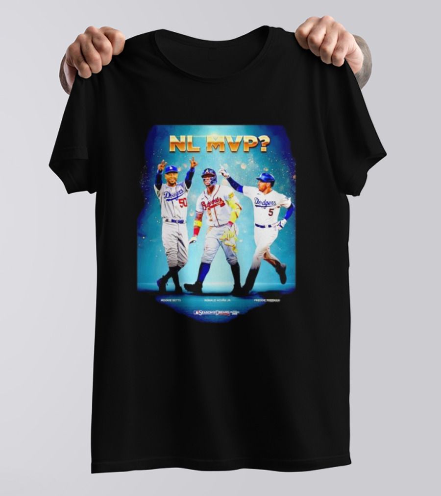 NL MVP Mookie Betts Ronald Acuna Jr Freddie Freeman Dodgers Braves T-Shirt