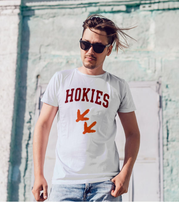 Hokies With Orange Footprints T-Shirt