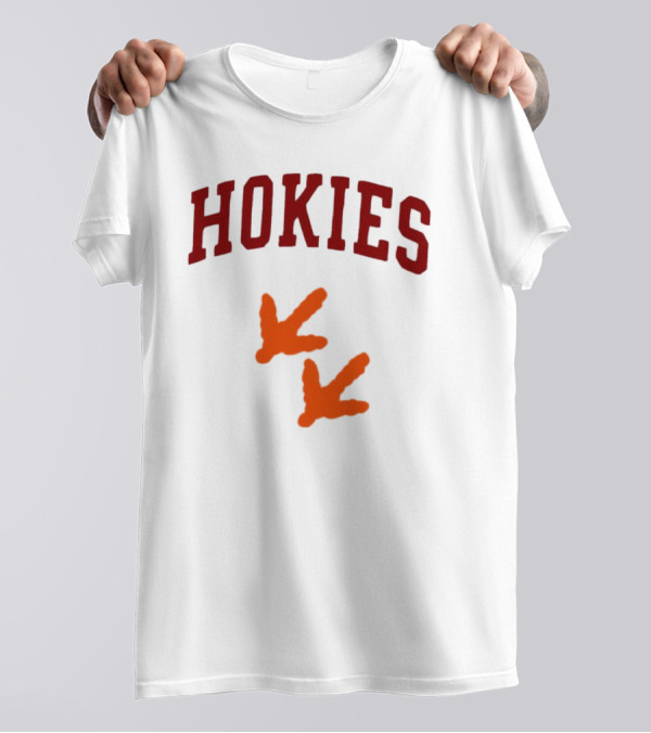 Hokies With Orange Footprints T-Shirt