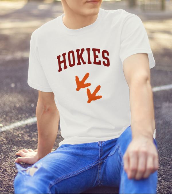Hokies With Orange Footprints T-Shirt