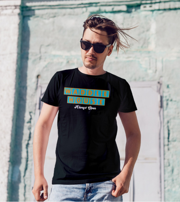 Waddle House Always Open Penguins T-Shirt