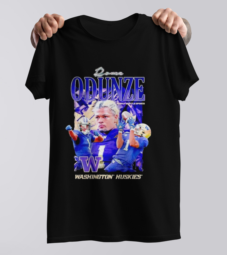 Rome Odunze Washington Huskies Montlake Icon Vintage T-Shirt