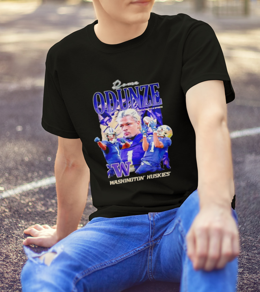 Rome Odunze Washington Huskies Montlake Icon Vintage T-Shirt