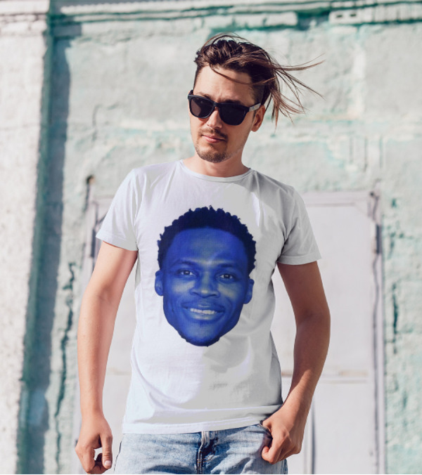 Westbrook Blue Half-tone Big Head T-Shirt