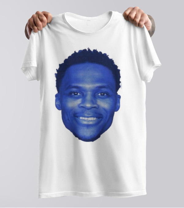 Westbrook Blue Half-tone Big Head T-Shirt