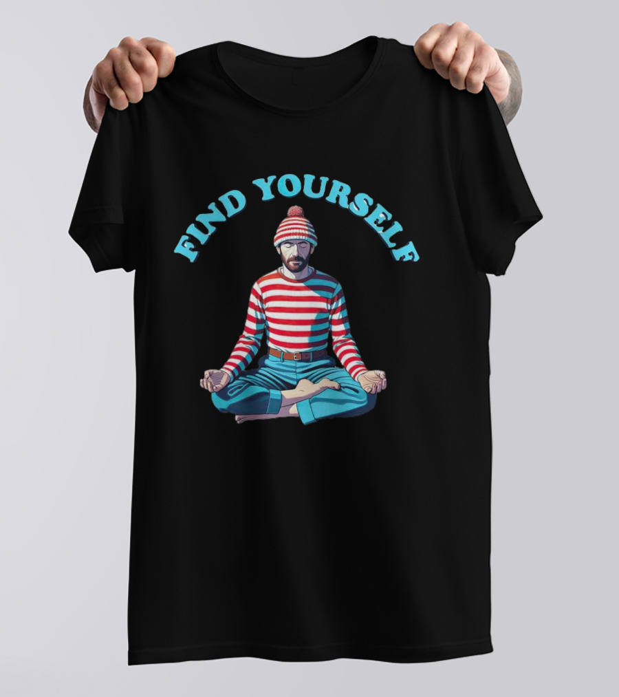 Find Yourself Where’s Waldo Meditation Concept T-Shirt
