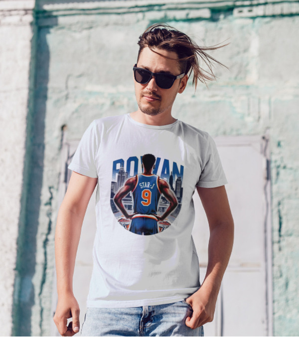 Rowan Star J 9 Basketball Urban Skyline T-Shirt