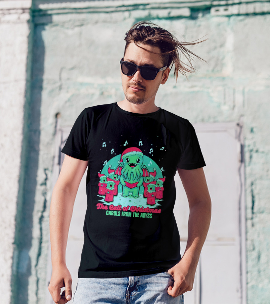 Santa Cthulhu The Call Of Christmas Carols From The Abyss T-Shirt