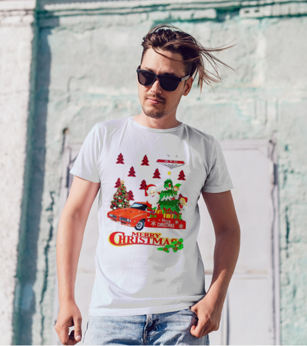Pontiac GTO Santa Elfs Merry Christmas T-Shirt