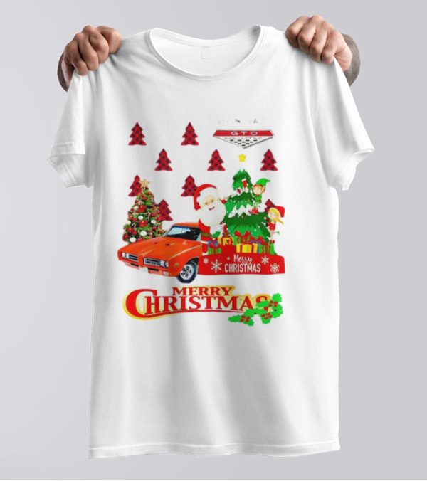 Pontiac GTO Santa Elfs Merry Christmas T-Shirt