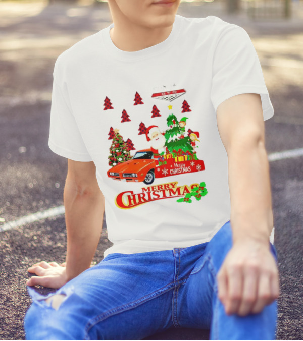 Pontiac GTO Santa Elfs Merry Christmas T-Shirt
