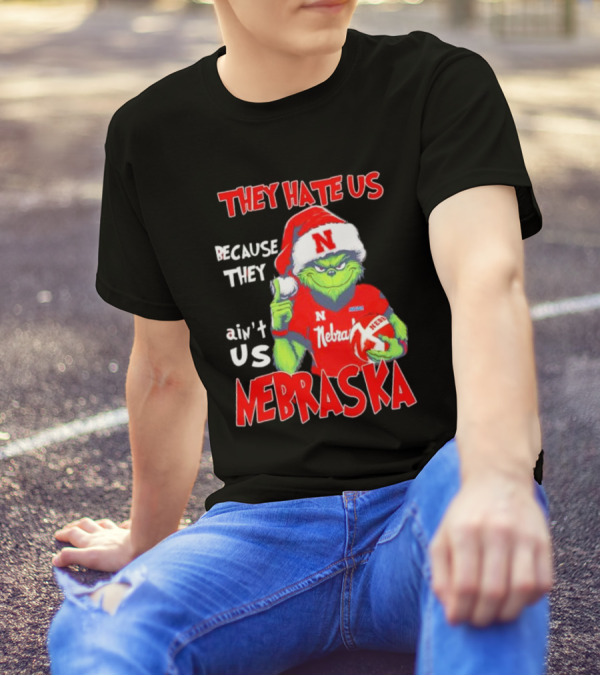 Nebraska Santa Grinch They Hate Us Because They Ain’t Us T-Shirt