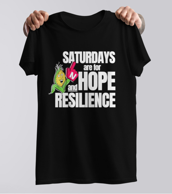 Saturdays Are For Hope And Resilience Corn Mascot And Foam Finger T-Shirt