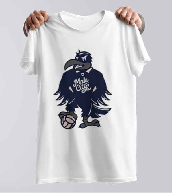Mpls City Soccer Schmitty The Crow T-Shirt