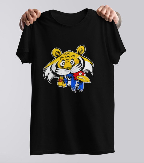 Scott Schmidt Tiger Snack Cartoon Tiger Eating Cereal Box T-Shirt