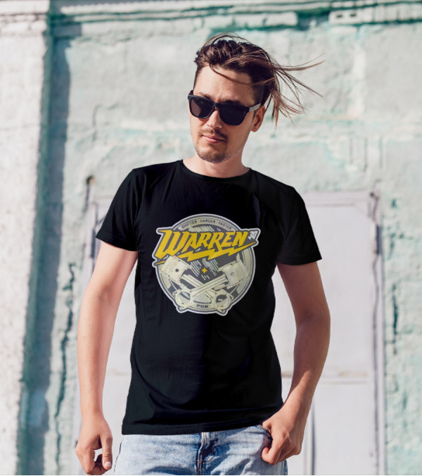 Shiftier Harder Faster Warren 30 Racing Engine Pistons T-Shirt