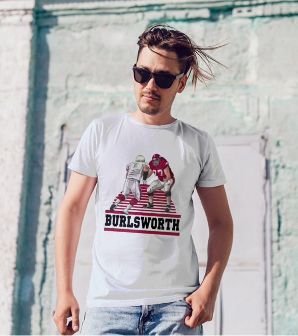 Burlsworth Number 77 Football Player In Action Against Opponent T-Shirt